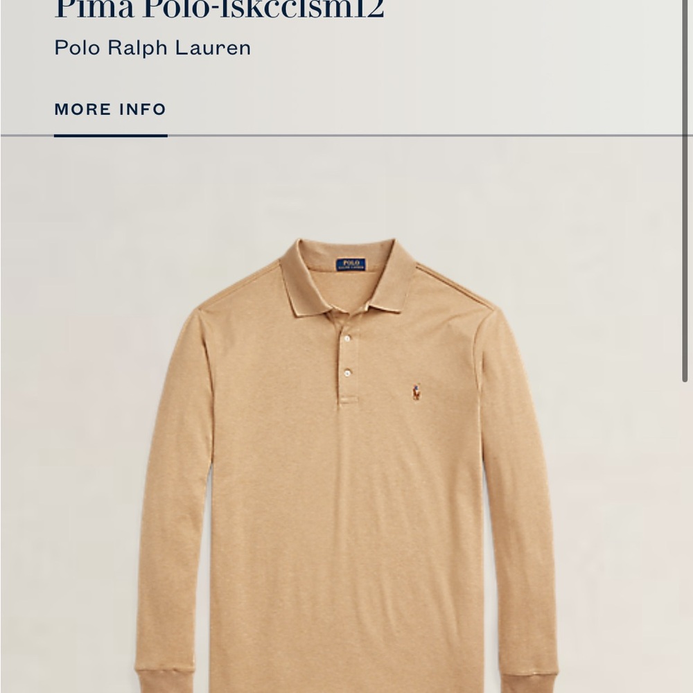 Polo by Ralph Lauren Tan Collar Long Sleeve - Picture 6 of 6